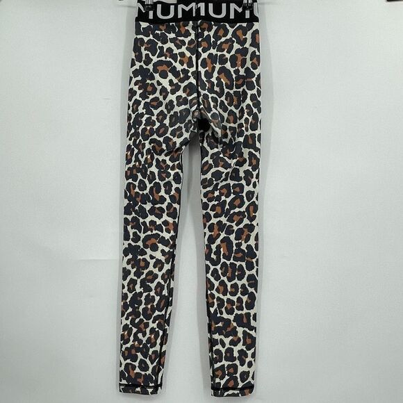Show Me Your Mumu Brown Black Leopard Print Crop Ankle Leggings Size XS - Picture 3 of 7
